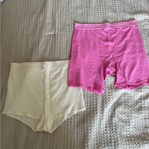 Victoria's Secret Pink and Cream Lounge Shorts